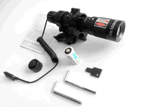 Adjustable Green Laser Flashlight Designator Illuminator QUICK RELEASE QD Mount