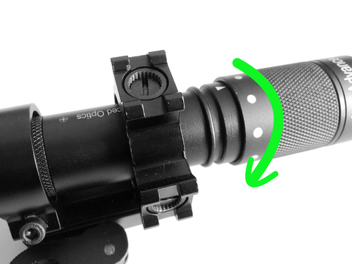 Adjustable Green Laser Flashlight Designator Illuminator QUICK RELEASE QD Mount