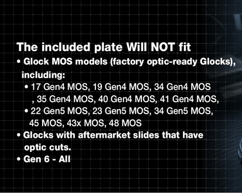 Red Dot Mounting plate fits all Glock, FMK 9C1 G2,Canik TP9 SF,TP9 DA,TP9 SA/ Taurus TX22 Gen2,GX2,GX4, G3C,G3,G3XL with factory steel sights/Bersa BP9CC, Pistol Mount Plate for Vortex venom, burris fastfire, meopta,eotech mrds,docter,Insight Red Dot