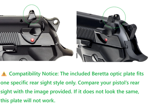 Ade Optics RD3-009 Shake Awake WATERPROOF Compact MINI Red Dot Reflex Sight Pistol + Optic Plate for Beretta M9 22LR/92FS/92AF/M9/SAR B6C