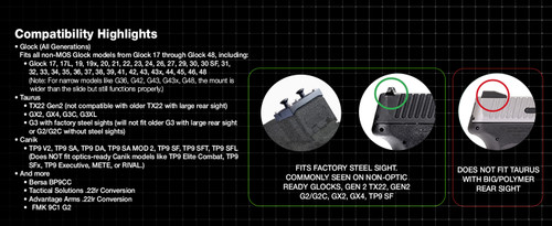 Ade Advanced Optics Shake Awake RD3-009 Compact Red Dot Reflex Sight +Optic Mounting Plate for All GLOCK (Non-MOS) Standard models Canik TP9SF TP9SA  and Taurus GX4, G3C & G3 with factory steel sights pistol