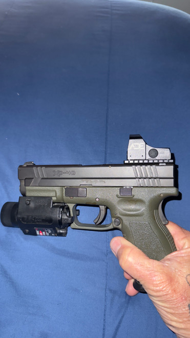 Ade Advanced Optics RD3-009 Shake Awake Compact MINI Red Dot Reflex Sight  + Optic Mounting Plate for Springfield XD, MOD.2,XDm,XDS,XDE, Hellcat(Non-OSP) Pistol