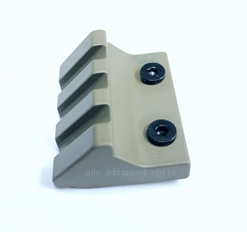 FDE! 45 Deg Offset Picatinny Rail Section for Keymod Handguard Flat Dark Earth