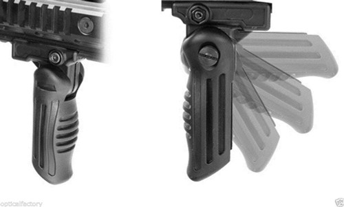 Multi Position Folding Foldable Rifle Foregrip Fits Picatinny/Weaver Rail Grip