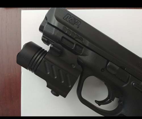 STROBE- SUPER SUPER COMPACT 400 LUMEN FLASHLIGHT FOR RUGER 9 E, SR9, SR22, WALTHER CCP PK380 SPRINGFIELD, GLOCK, HK BERSA,BERETTA,TAURUS,WALTHER,SIG SAUER, PISTOL