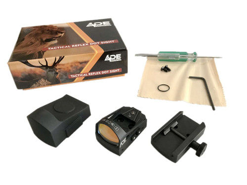 Ade RD3-012 Waterproof RED Dot Compact Reflex Sight  + Optic Mounting Plate for Springfield XD, MOD.2,XDm,XDS,XDE, Hellcat(Non-OSP) Pistol