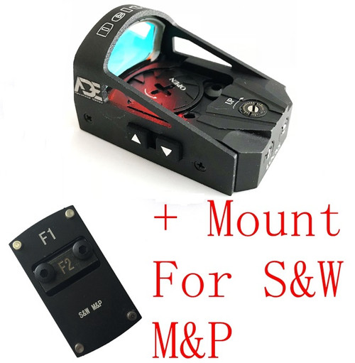 Ade RD3-012 Waterproof RED Dot Sight + Optic Mounting Plate for SW Smith Wesson MP/MP9/MP 2.0 Shield/Zigana PX9 Pistol + Standard Picatinny Mount