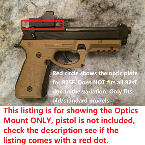 Ade Advanced Optics RD3-015 Zantitium RED Dot Reflex Sight Pistol + Optic Plate for Beretta M9 22LR/92FS/92AF/M9/SAR B6C