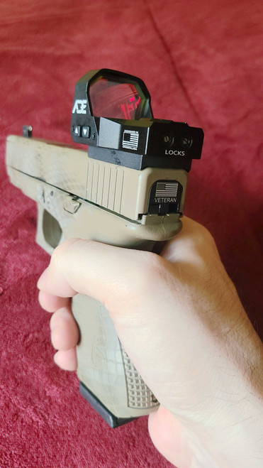 Ade RD3-015 Zantitium RED Dot Reflex Sight  + Optic Mounting Plate for All GLOCK (Non-MOS) Standard models Canik TP9SF TP9SA and Taurus GX4, G3C & G3 with factory steel sights pistol