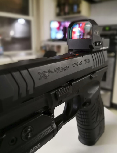 Ade RD3-015 Zantitium RED Dot Reflex Sight  + Optic Mounting Plate for All GLOCK (Non-MOS) Standard models Canik TP9SF TP9SA and Taurus GX4, G3C & G3 with factory steel sights pistol