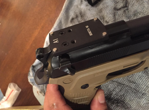 Ade Advanced Optics RD3-013 Bertrillium RED Dot Reflex Sight Pistol+ Optic Plate for Beretta M9 22LR/92FS/92AF/M9/SAR B6C