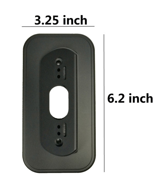 Ade Advanced Optics Wall Plate with 30 Degree L/R Wedge Angled Mount for Nest Hello Doorbell - Black