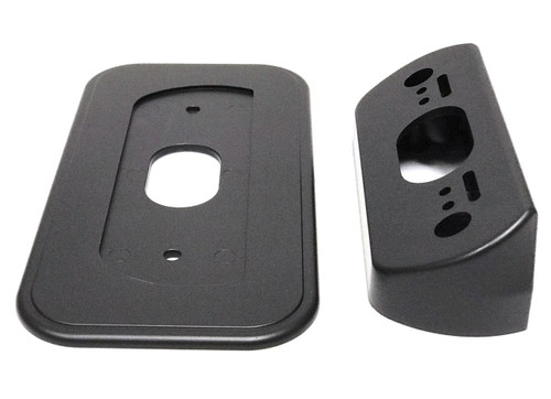 Ade Advanced Optics Wall Plate with 30 Degree L/R Wedge Angled Mount for Nest Hello Doorbell - Black