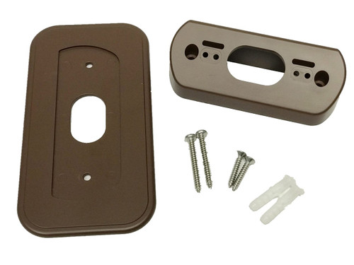 Ade Advanced Optics Wall Plate with 30 Degree L/R Wedge Angled Mount for Nest Hello Doorbell - Coffee