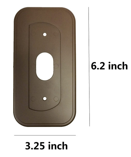 Ade Advanced Optics Wall Plate with 30 Degree L/R Wedge Angled Mount for Nest Hello Doorbell - Coffee