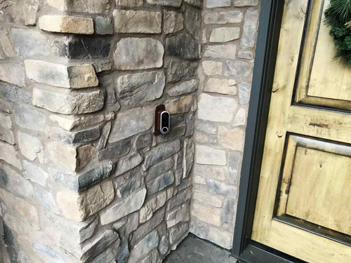 Ade Advanced Optics Wall Plate with 30 Degree L/R Wedge Angled Mount for Nest Hello Doorbell - Coffee