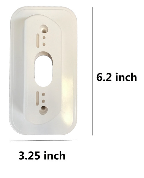 Ade Advanced Optics Wall Plate with 30 Degree L/R Wedge Angled Mount for Nest Hello Doorbell - WHITE