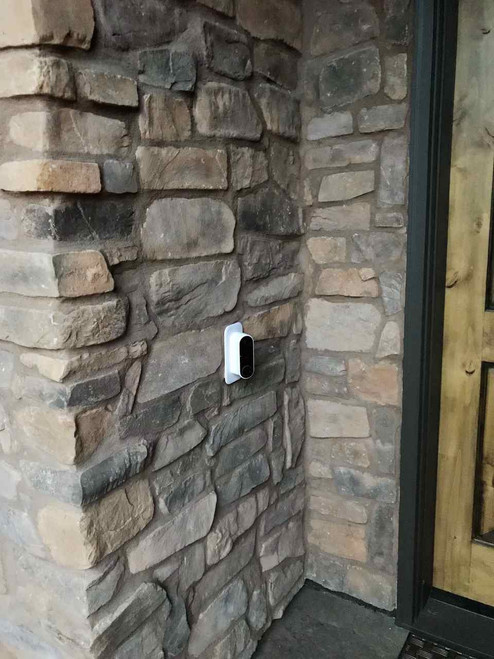 Ade Advanced Optics Wall Plate with 30 Degree L/R Wedge Angled Mount for Nest Hello Doorbell - WHITE