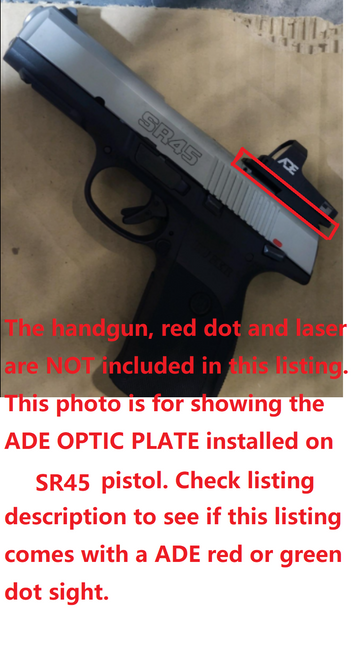 Ade Advanced Optics RD3-006B GREEN Dot Sight + Optic Mounting Plate for SR9,SR9C,SR40C,SR40,SR45 Pistol + Picatinny Mounting Plate
