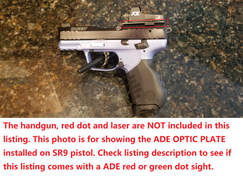 Ade Advanced Optics RD3-006B GREEN Dot Sight + Optic Mounting Plate for SR9,SR9C,SR40C,SR40,SR45 Pistol + Picatinny Mounting Plate