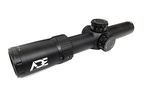 Ade Advanced Optics Gen2 30mm 1-6x24 Rifle Scope with Illuminated Mil Dash Reticle