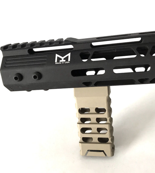 FDE! Skeleton Mlok Metal Foregrip Front Grip for M-Lok Handguard Rail - Flat Dark Earth