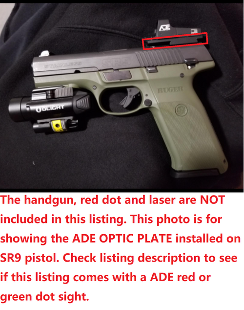 Ade Advanced Optics Shake Awake Compact RD3-009 Red Dot Reflex Sight + Optic Mounting Plate for SR9,SR9C,SR40C,SR40,SR45 Pistol + Picatinny Mounting Plate