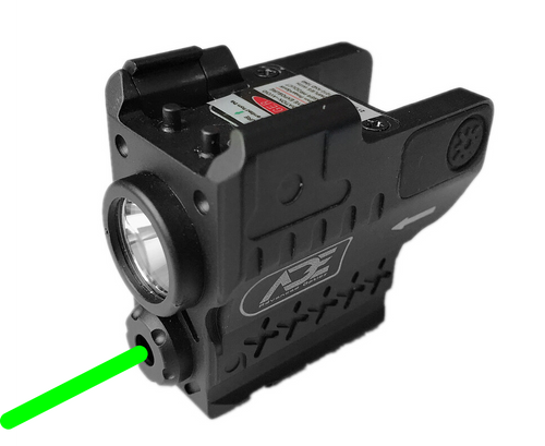 Ade Advanced Optics HG55 Strobe Laser Flashlight Combo Sight for Pistol Handgun, Green