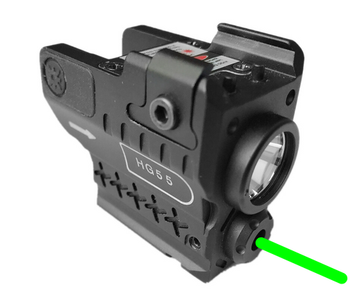 Ade Advanced Optics HG55 Strobe Laser Flashlight Combo Sight for Pistol Handgun, Green