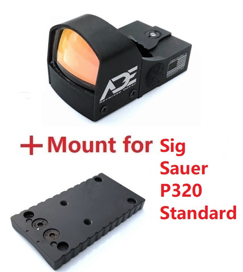 Ade Advanced Optics Shake Awake Crusader RD3-009 Red Dot Reflex Sight for Sig Sauer Standard P320 Handgun Pistol