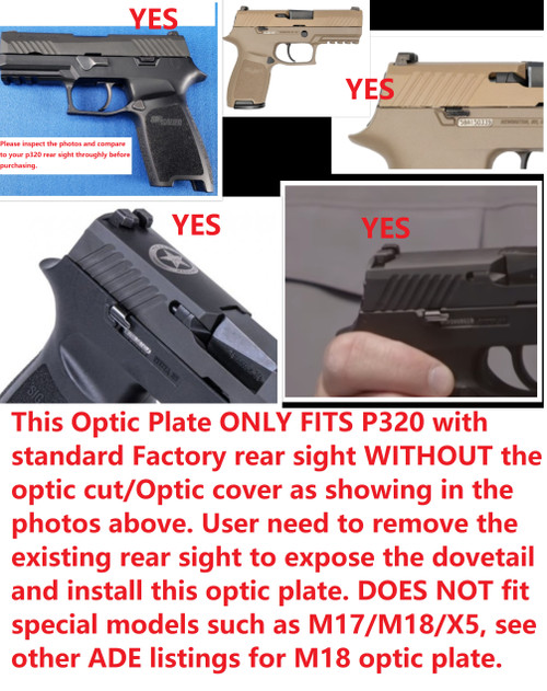 Ade Advanced Optics Zantitium RD3-015 Red Dot Reflex Sight for Sig Sauer Standard P320 Handgun Pistol