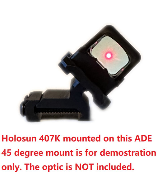 ADE 45 Degree Offset Picatinny Red Dot Mount Plate For AR15 Rifle - Compatible With Shield RMS/RMSc,ADE RD3-018 SPIKE,RD3-021 NUWA,Leupold Deltapoint Pro,Vortex Venom,Burris Fastfire,Trijicon RMR,Holosun 407C/S507C/508T/407K/507K,Swampfox Sentinel
