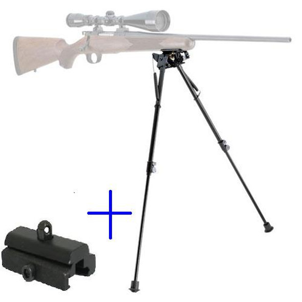 Ade Advanced Optics 12 levels 13"-23" Long Hunting Rifle Bipod with Picatinny Rail Adapter