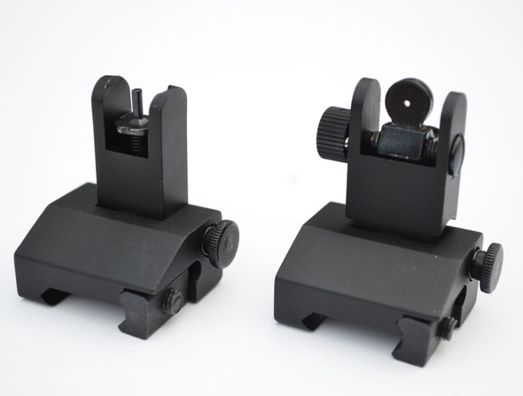 Premium Flip Up Sight Front/Rear Set !! Fits All Picatinny Rails and Flattop's ! Premium Flip Up Sight Front/Rear Set !! Fits All Picatinny Rails and Flattop's !