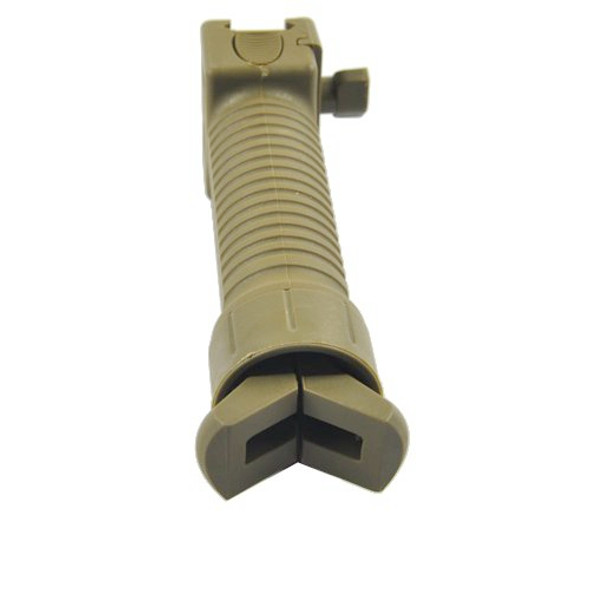 FDE/Tan Color! Foregrip Bipod Spring loaded Rail Tactical RIS Foldable Rifle Grip  fits picatinny/weaver rail