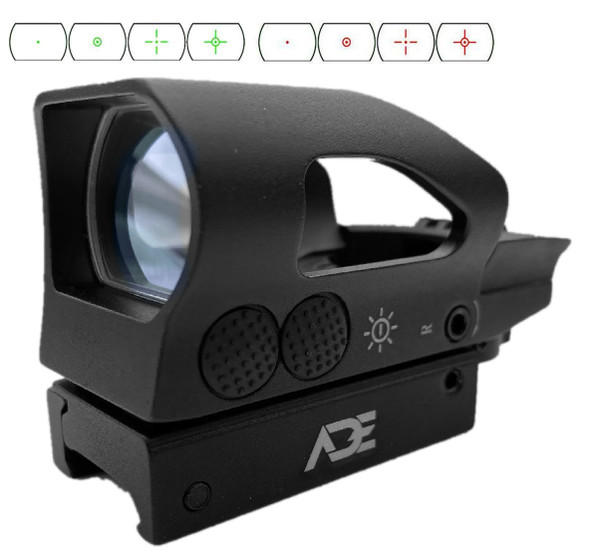 Ade Optics rd2-005 Tactical Digital Tactical 4 Reticle Holo Reflex Sight Red Green Dot