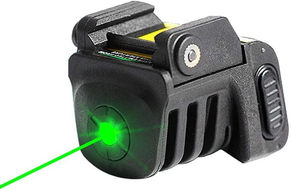 Rechargeable mini GREEN Sight for Subcompact Pistols & Compact Handguns - Fits Springfield XD XD-S XDM S&W M&P Beretta PX-4 Taurus Millenium Walther PPQ PPS PPX PK380 Ruger SR9C
