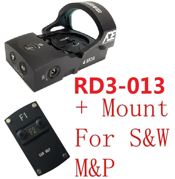 Ade RD3-013 Bertrillium RED Dot Reflex Sight + Optic Mounting Plate for SW Smith Wesson MP/MP 2.0 Shield/Zigana PX9 Pistol + Standard Picatinny Mount