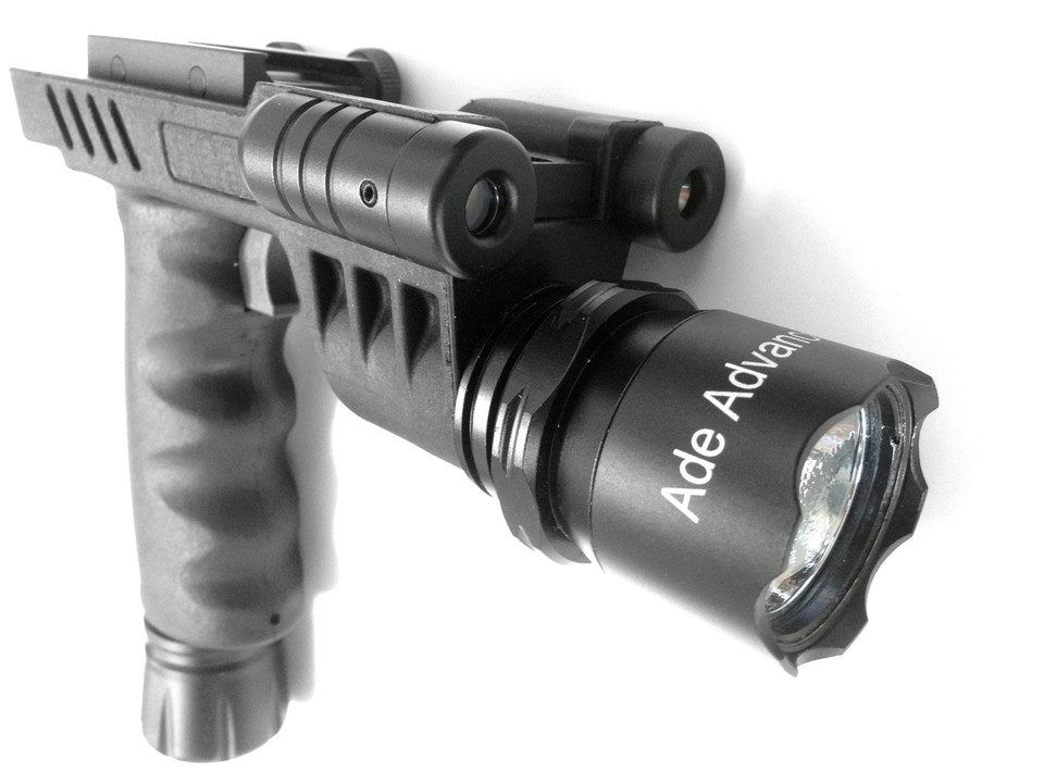 ADE HG23 BLUE LASER+700 Lumen STROBE Flashlight+Dim Light Combo Sight ...