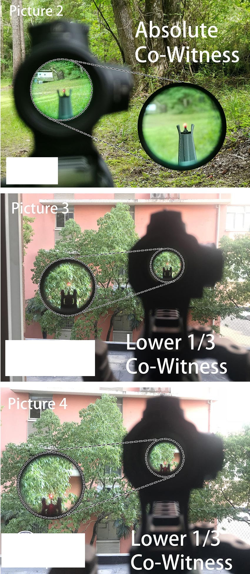 Absolute Co-Witness Riser Mount For Trijicon RMR/SRO & Holosun Red Dot Sights - CNC Aluminum