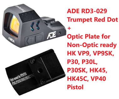 ADE RD3-029 Trumpet Shake Awake Red Dot + Optic Mounting Plate for