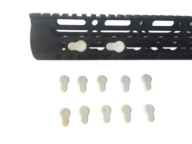 Pack 10! Ultra WHITE Rubber Insert Protector Plug for KeyMod Rail ...