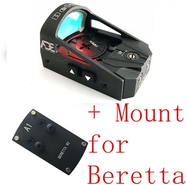 Ade Advanced Optics RD3-012 Waterproof RED Dot Reflex Sight Pistol + Optic Plate for Beretta M9