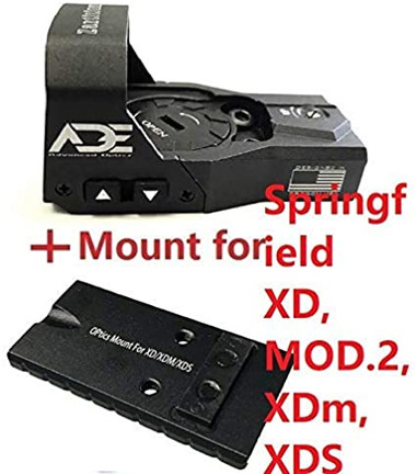 Ade RD3-015 Zantitium RED Dot Reflex Sight + Optic Mounting Plate