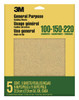 3M Aluminum Oxide Sandpaper Assorted Grit -  9005NA -  9 in x 11 in -  5/pk
