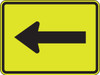 Fluorescent Yellow-Green Sign: Supplemental Arrow (Plaque) 18" x 24" 1/Each - FRW752
