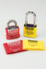 Padlock Cover Labels Yellow Plain Cover 25/Pack - LAK210YL