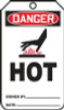 OSHA Danger Safety Tag: Hot Standard Back B RP-Plastic 25/Pack - MDT011PTP