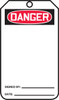 Jumbo OSHA Danger Safety Tag: Blank Standard Back B RP-Plastic 25/Pack - MDT281PTP