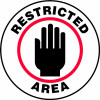 Slip-Gard Floor Sign: Restricted Area 8" Slip-Gard - MFS839